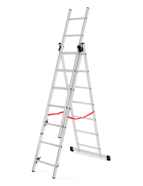 AWTOOLS DRABINA ALUMINIOWA BASIC 3x6 STOPNI 150KG