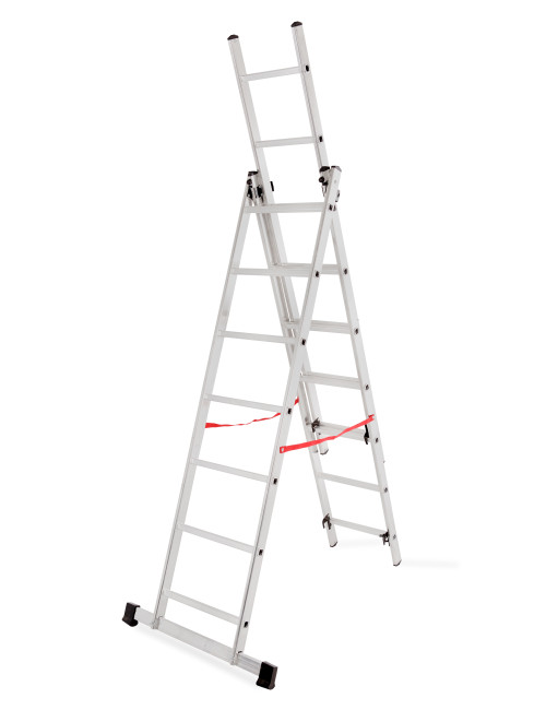 AWTOOLS DRABINA ALUMINIOWA BASIC 3x6 STOPNI 150KG