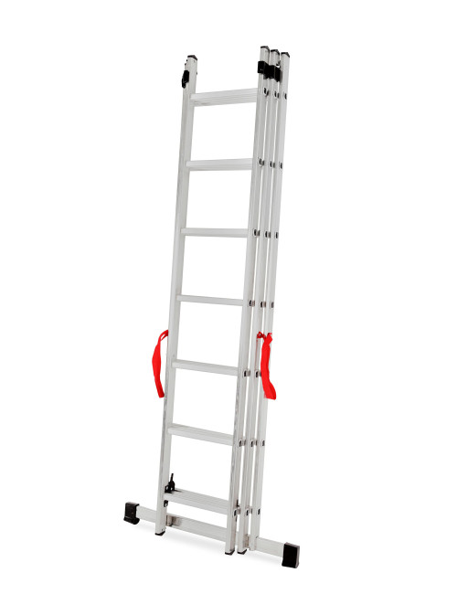 AWTOOLS DRABINA ALUMINIOWA BASIC 3x6 STOPNI 150KG