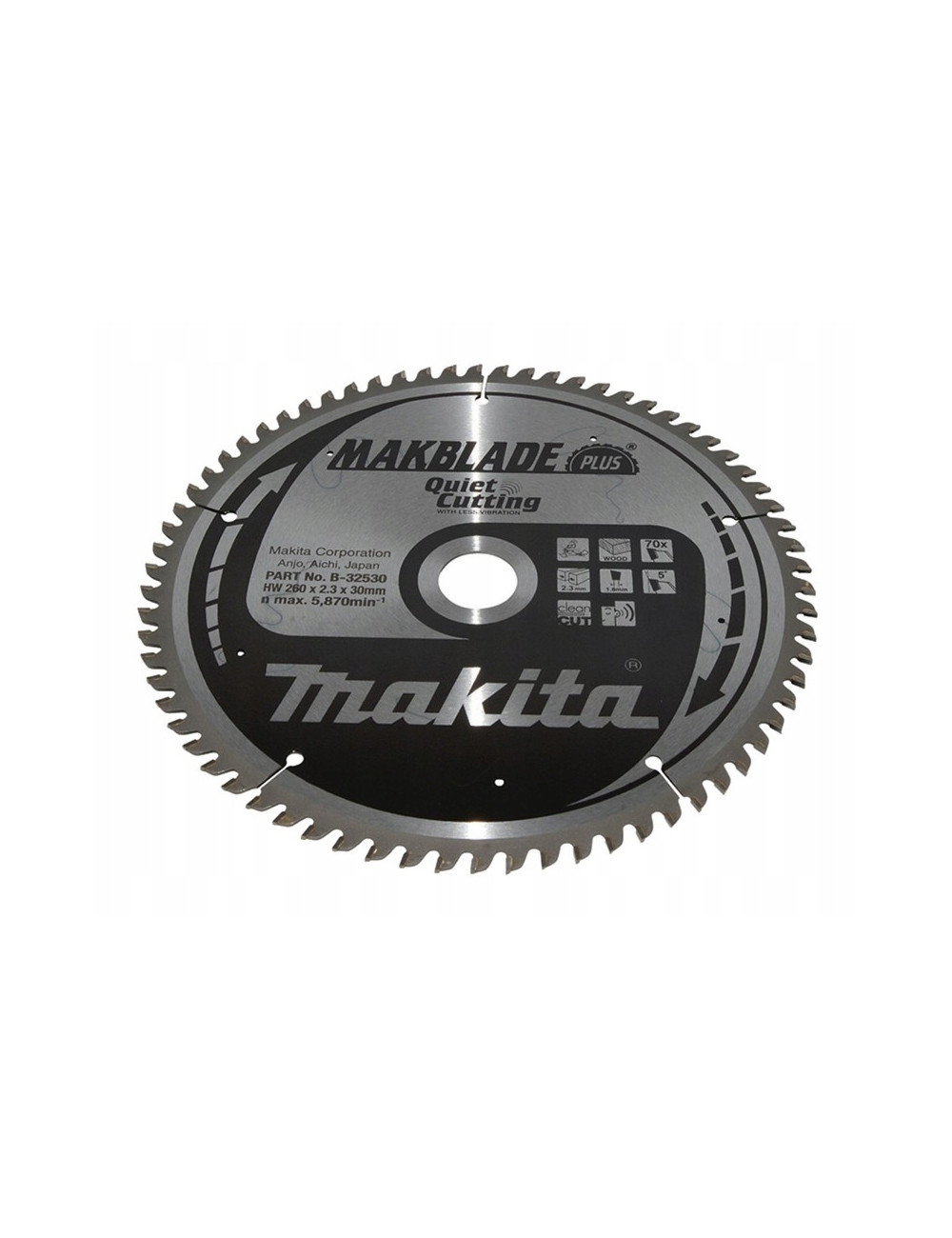 MAKITA PIŁA TARCZOWA  260x30x70z MAKBLADE PLUS DREWNO