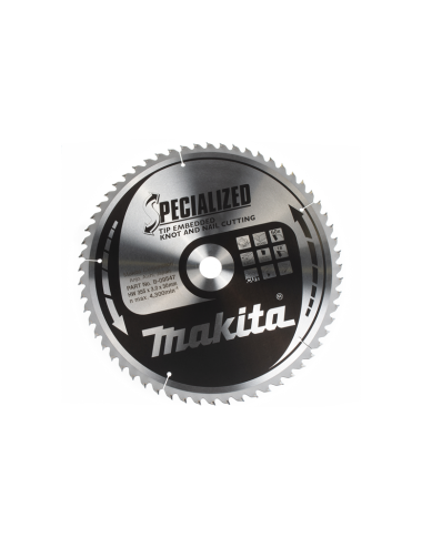 MAKITA PIŁA TARCZOWA  355x30x60z SPECJALIZED DREWNO (Z GWOŹDZIAMI I SĘKAMI) B-33227