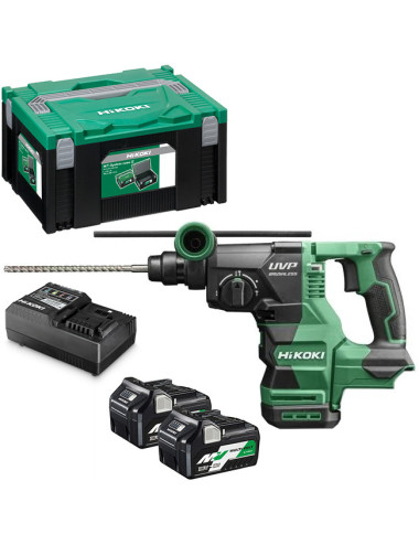 HIKOKI MŁOTOWIERTARKA 36V DH3628DAWRZ 3,2J 2x2,5Ah BL MULTIVOLT HITSYSTEM