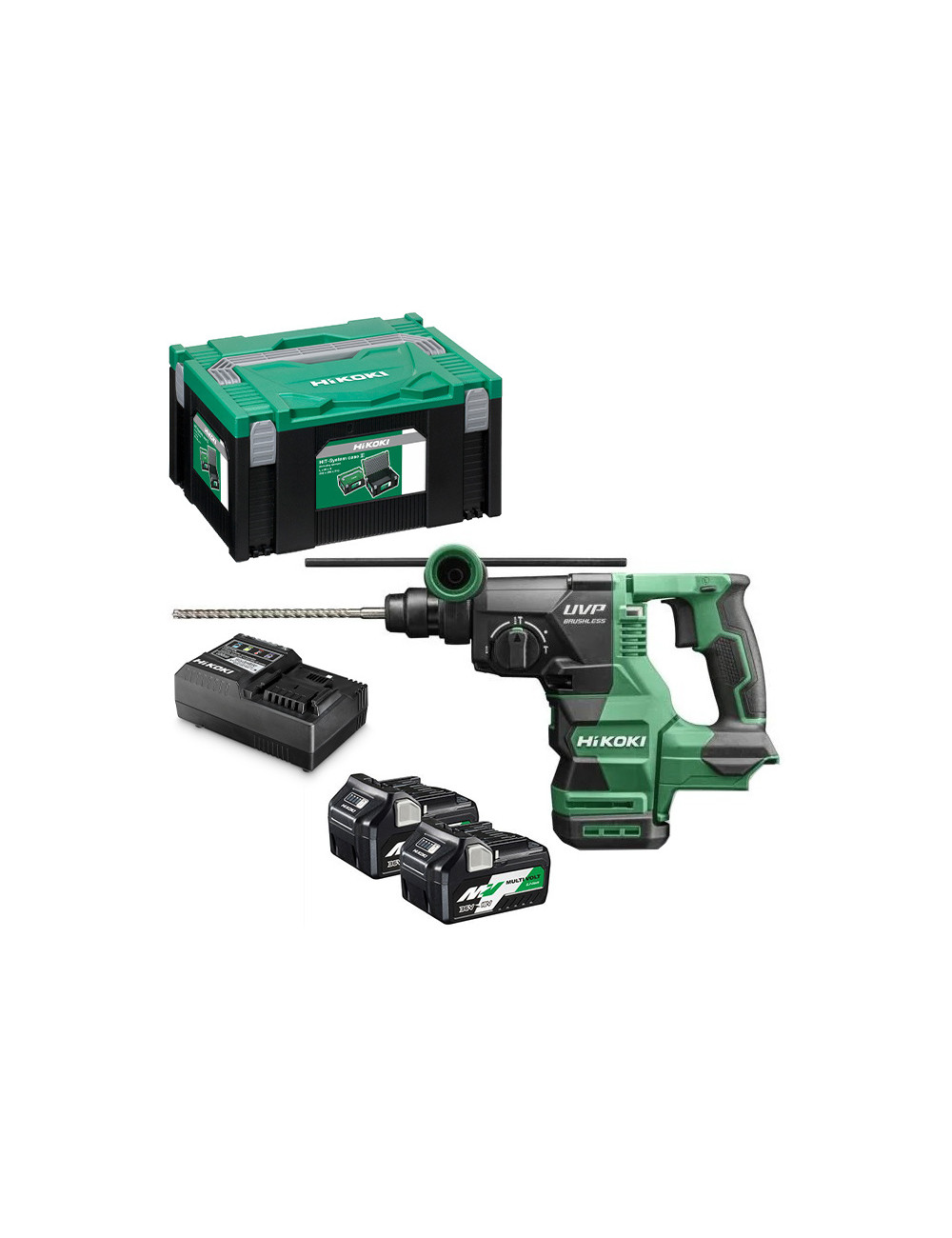 HIKOKI MŁOTOWIERTARKA 36V DH3628DAWRZ 3,2J 2x2,5Ah BL MULTIVOLT HITSYSTEM