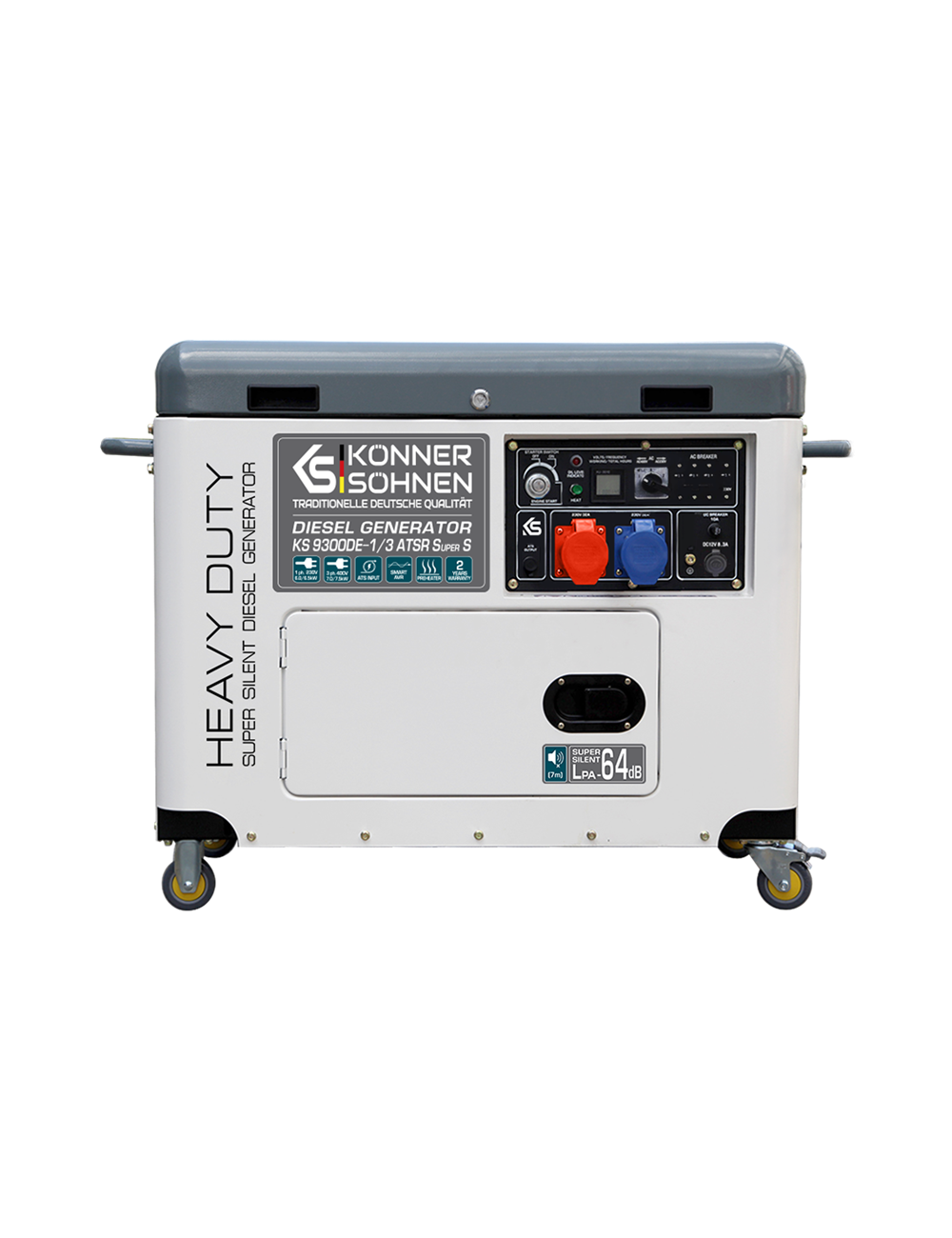 KONNER &amp; SOHNEN GENERATOR PRĄDOTWÓRCZY DIESEL 7,0kW 230 400V KS 9300DE-1 3 ATSR SUPER S (EURO V)