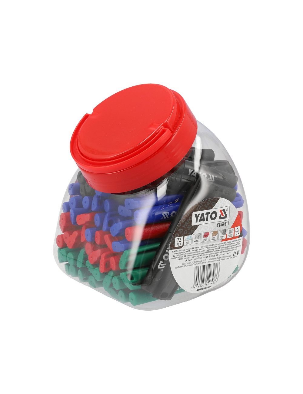 YATO MARKERY TECHNICZNE MINI opak.72szt.
