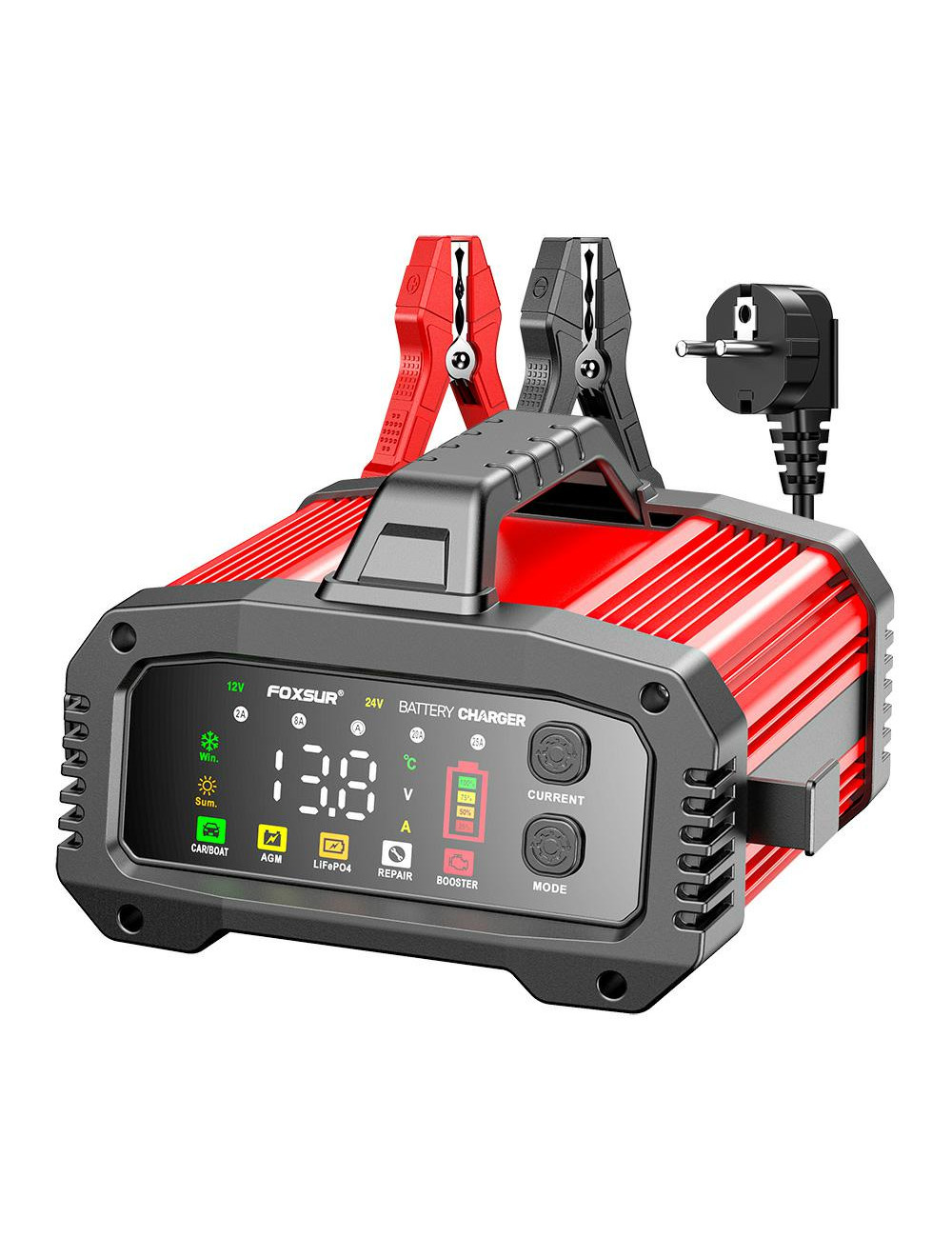 EM PROSTOWNIK FOXSUR 12V&amp;24V 25A LCD