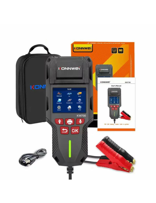 EM TESTER BATERII 6V/12V/24V KONNWEI Z DRUKARKĄ