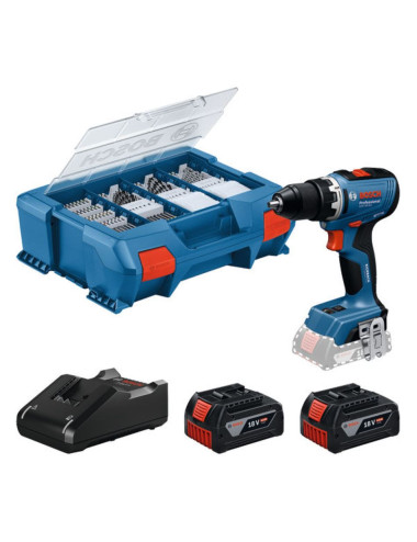 BOSCH WKRĘTARKA 18V GSR 18V-65 2x4,0Ah 63/31Nm L-CASE …