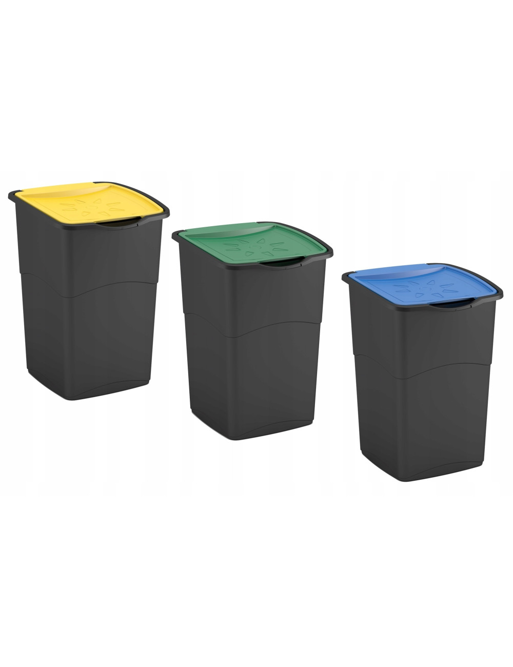 CURVER KOSZ NA ŚMIECI  "KORAL BIN" 47L   /CZARNY/ MIX 3szt.