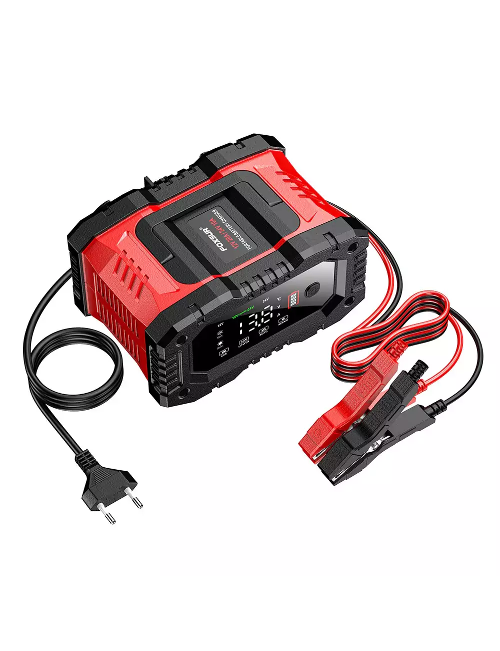 EM PROSTOWNIK FOXSUR 12V&amp;24V 20A LCD