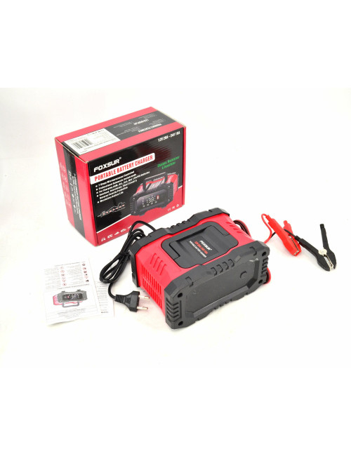 EM PROSTOWNIK FOXSUR 12V&amp;24V 20A LCD