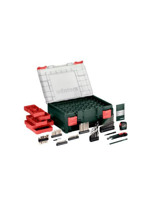 METABO WIERTARKO WKRĘTARKA BS 18 Set Mobilny warsztat + 2 akumulatory Li-Ion 18V 2,0AHz ładowarką SC 30 + 74 elementów