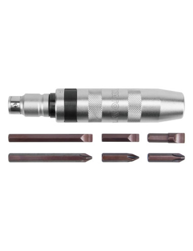 YATO WKRĘTAK UDAROWY CHROMOWANY + BITY 6szt. YT-2801