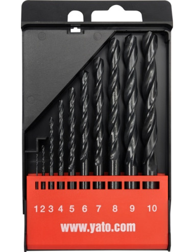 YATO WIERTŁA DO METALU HSS KOMPLET 10szt. 1-10mm 4461