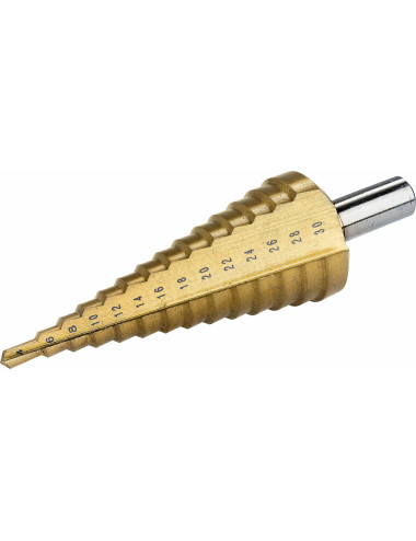 CONDOR WIERTŁO STOPNIOWE 4-30mm HSS, TYTANOWA POWŁOKA