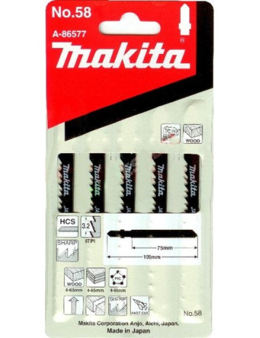 MAKITA BRZESZCZOT DO WYRZYNARKI T101BR NR 58 5szt