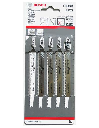 BOSCH BRZESZCZOT DO WYRZYNARKI 5 szt T308B SKLEJKA