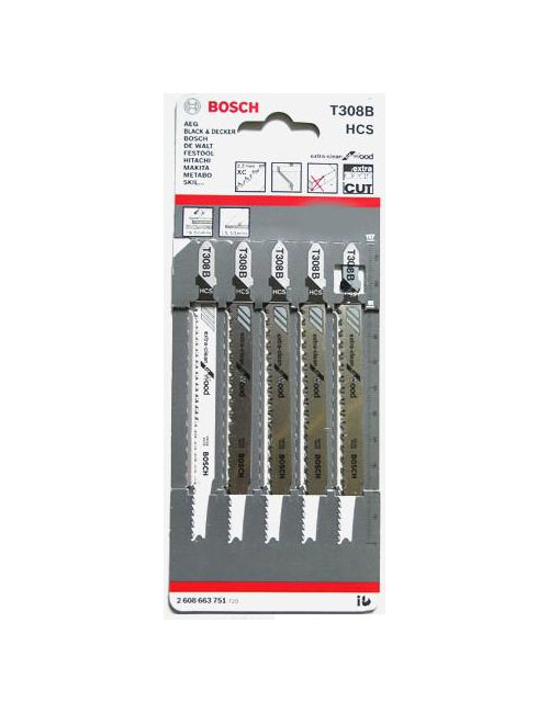 BOSCH BRZESZCZOT DO WYRZYNARKI 5 szt T308B SKLEJKA