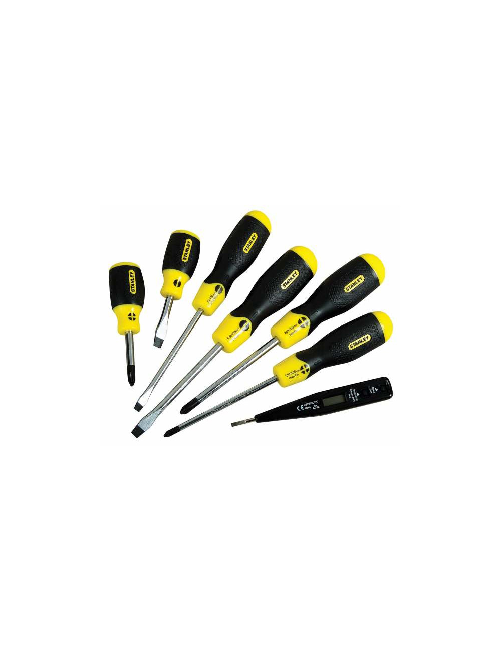 STANLEY ZESTAW WKRĘTAKÓW 6 elem. CUSHION GRIP + PRÓBNIK NAPIĘCIA