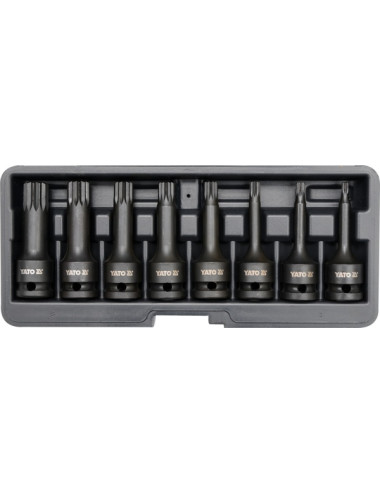 YATO KLUCZE SPLINE UDAROWE 8 ELEMENTÓW YT-1069