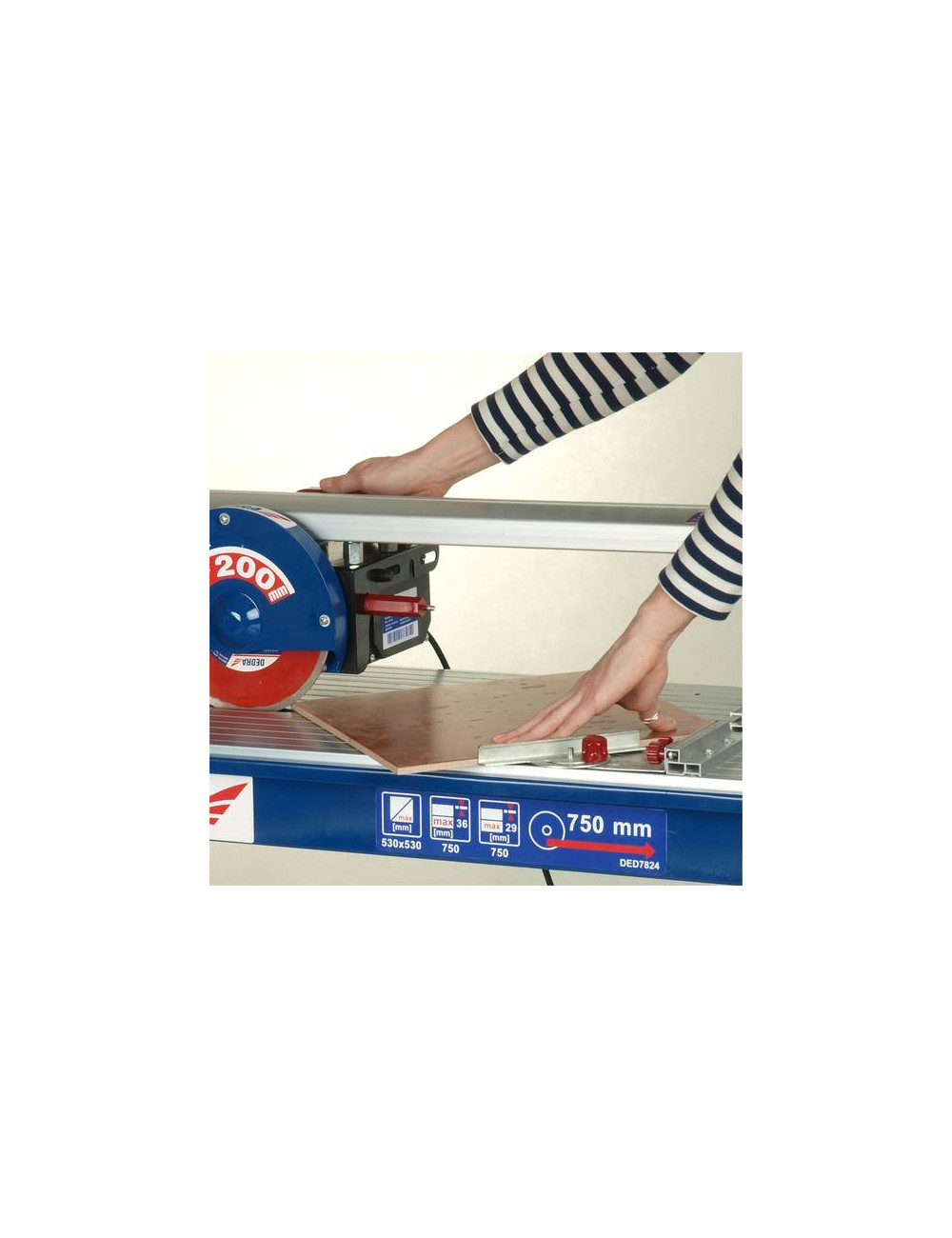 DEDRA PRZECINARKA STOŁOWA DO CERAMIKI 800W 200mm 75cm DED7828