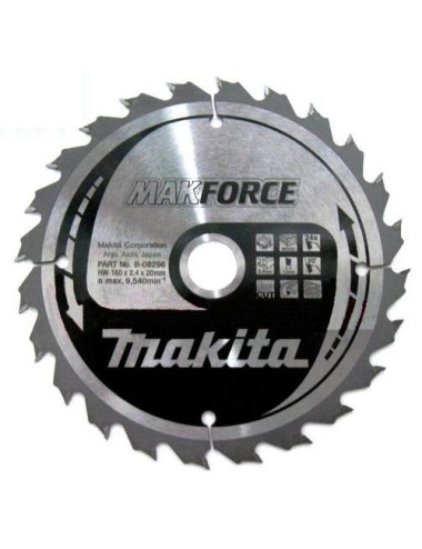 PIŁA TARCZOWA DO DREWNA MAKFORCE 190x30mm 24-ZĘBÓW