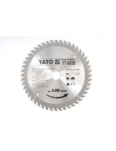 YATO PIŁA TARCZOWA WIDIOWA 160x20mm 48-ZĘBÓW 6058