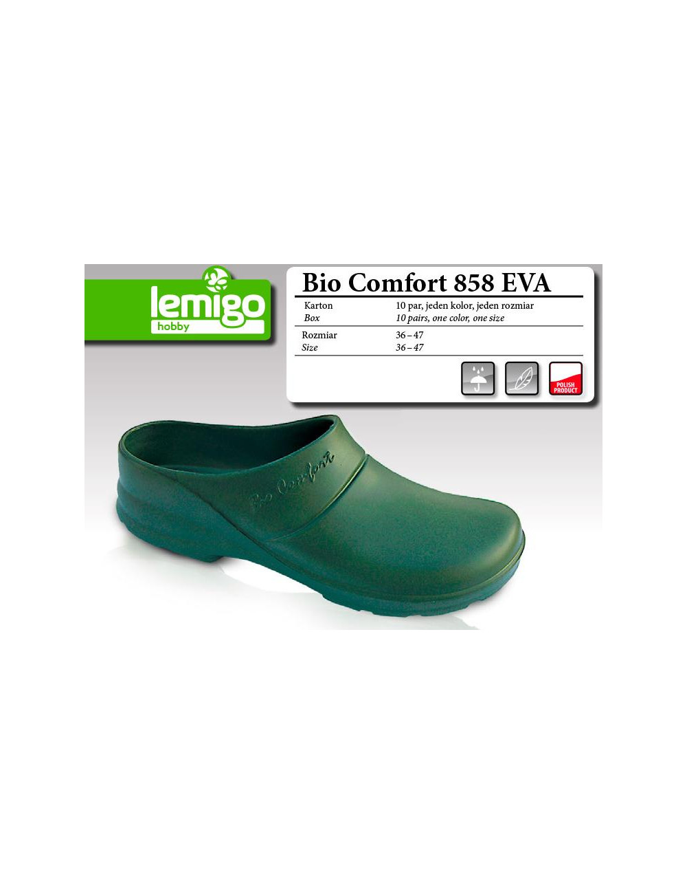 LEMIGO BUTY KLAPEK BIO COMFORT ROZMIAR 40, ZIELONY 858