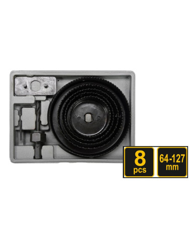 VOREL OTWORNICE DO DREWNA KOMPLET 8 elem. 64-127mm 22571