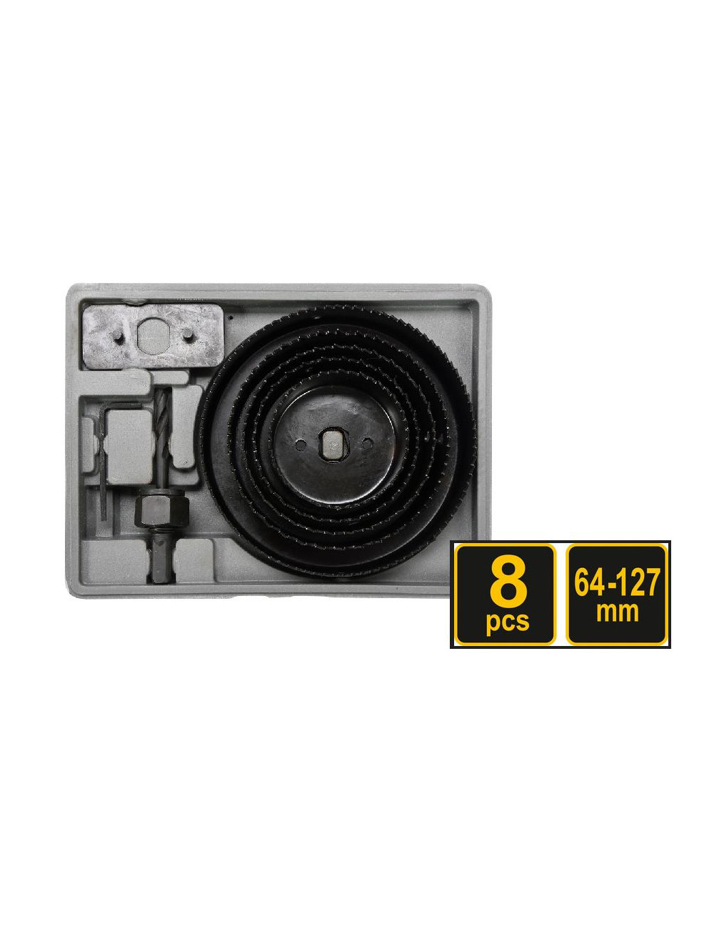 VOREL OTWORNICE DO DREWNA KOMPLET 8 elem. 64-127mm 22571