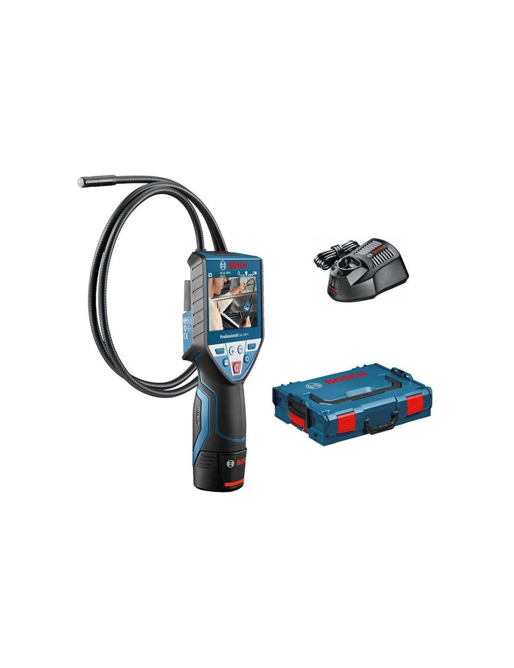 BOSCH KAMERA INSPEKCYJNA WIDEOSKOP GIC 120C 1 x 1,5Ah + L-BOXX