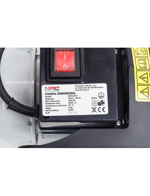 NAC POMPA OGRODOWA 1200W GPE120-K