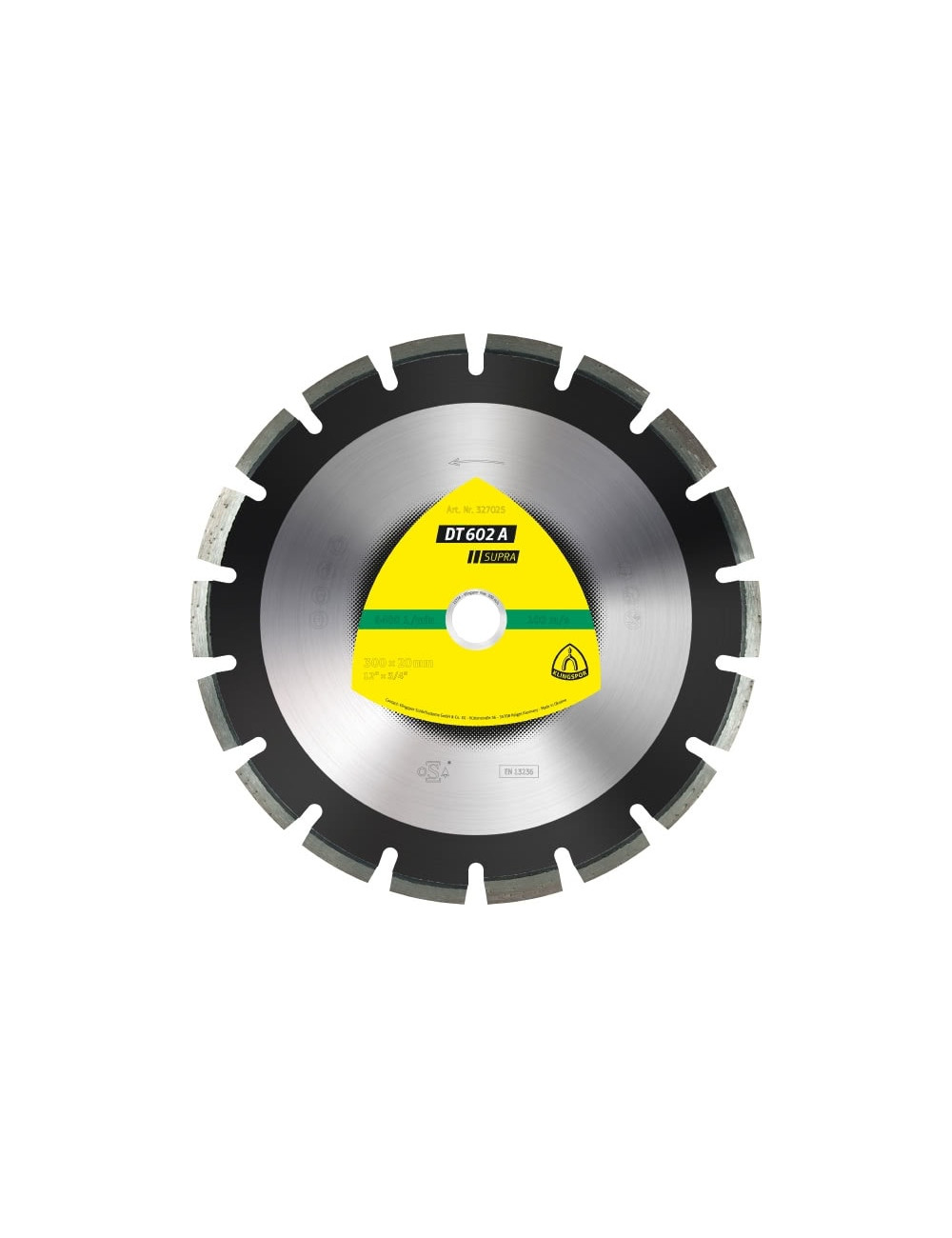 KLINGSPOR TARCZA DIAMENTOWA SEGMENTOWA 350mm x 3,2mm x 25,4mm DT602A