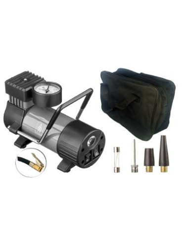 AUTO WELLE KOMPRESOR SPRĘŻARKA MINI 12V 150W 7 BAR Z LATARKĄ LED