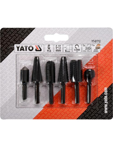 YATO FREZY DO METALU 3szt. I DREWNA 3szt.