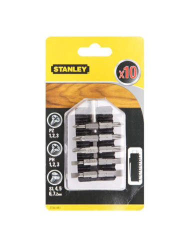 STANLEY ZESTAW KOŃCÓWEK 9el. + UCHWYT