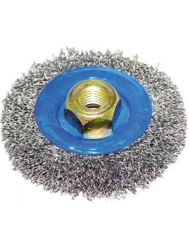 SZCZOTKA DRUCIANA DOCZOŁOWA Z TRZPIENIEM DRUT SKRĘCANY 70 mm  SRR-DTS75