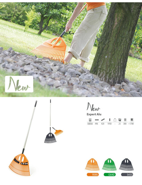 PROSPERPLAST GRABIE DO LIŚCI PLASTIK FOCUS POMARAŃ