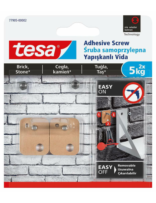 TESA ŚRUBA SAMOPRZYLEPNA NA ZEWNĄTRZ 5KG KWADRAT