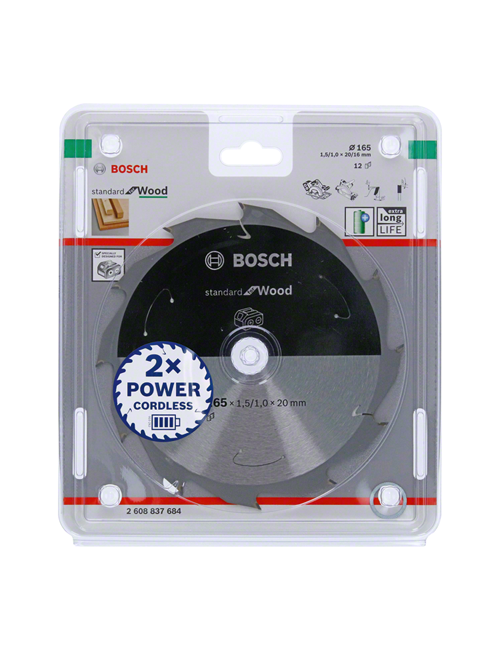 BOSCH PIŁA STANDARD WOOD ACCU 165x20x12z