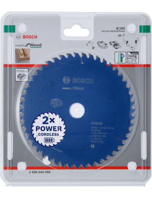 BOSCH TARCZA EXPERT FOR WOOD ACCU 160x20x48z