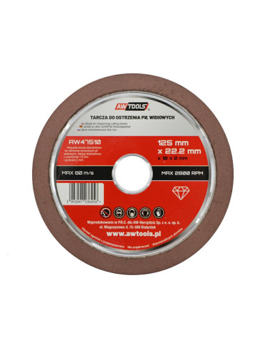 AWTOOLS TARCZA DO OSTRZENIA PIŁ WIDIOWYCH 125mm