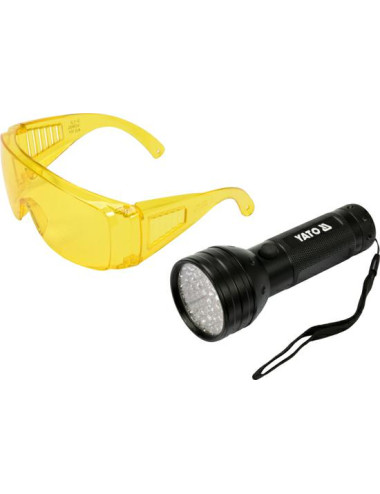 YATO LATARKA UV 51 LED + OKULARY
