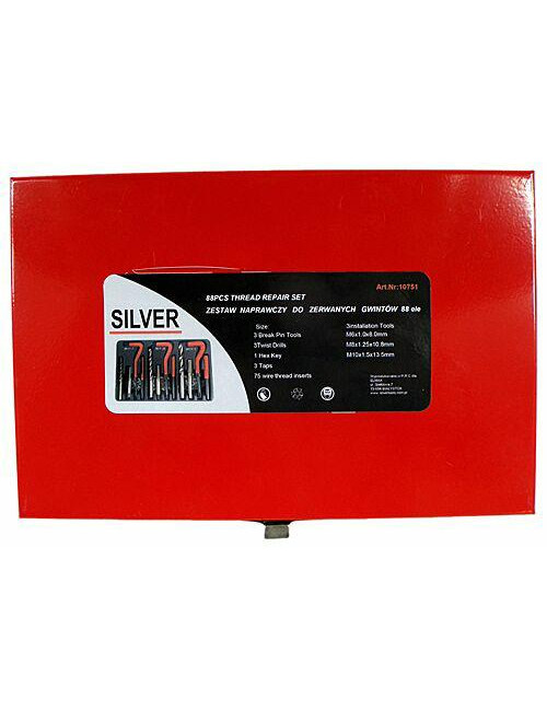 ZESTAW DO NAPRAWY GWINTÓW 88el. SILVER