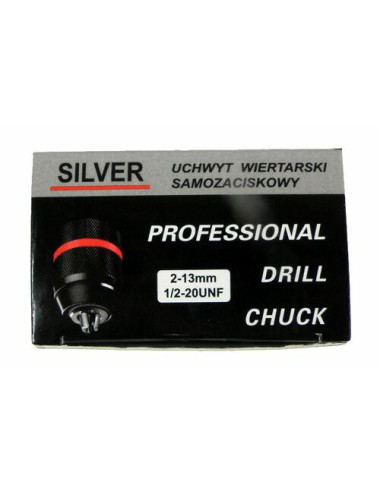 GŁÓWKA DO WIERTARKI 13mm-1 2-SAMOZACISKOWA METAL SILVER