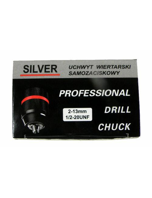 GŁÓWKA DO WIERTARKI 13mm-1 2-SAMOZACISKOWA METAL SILVER