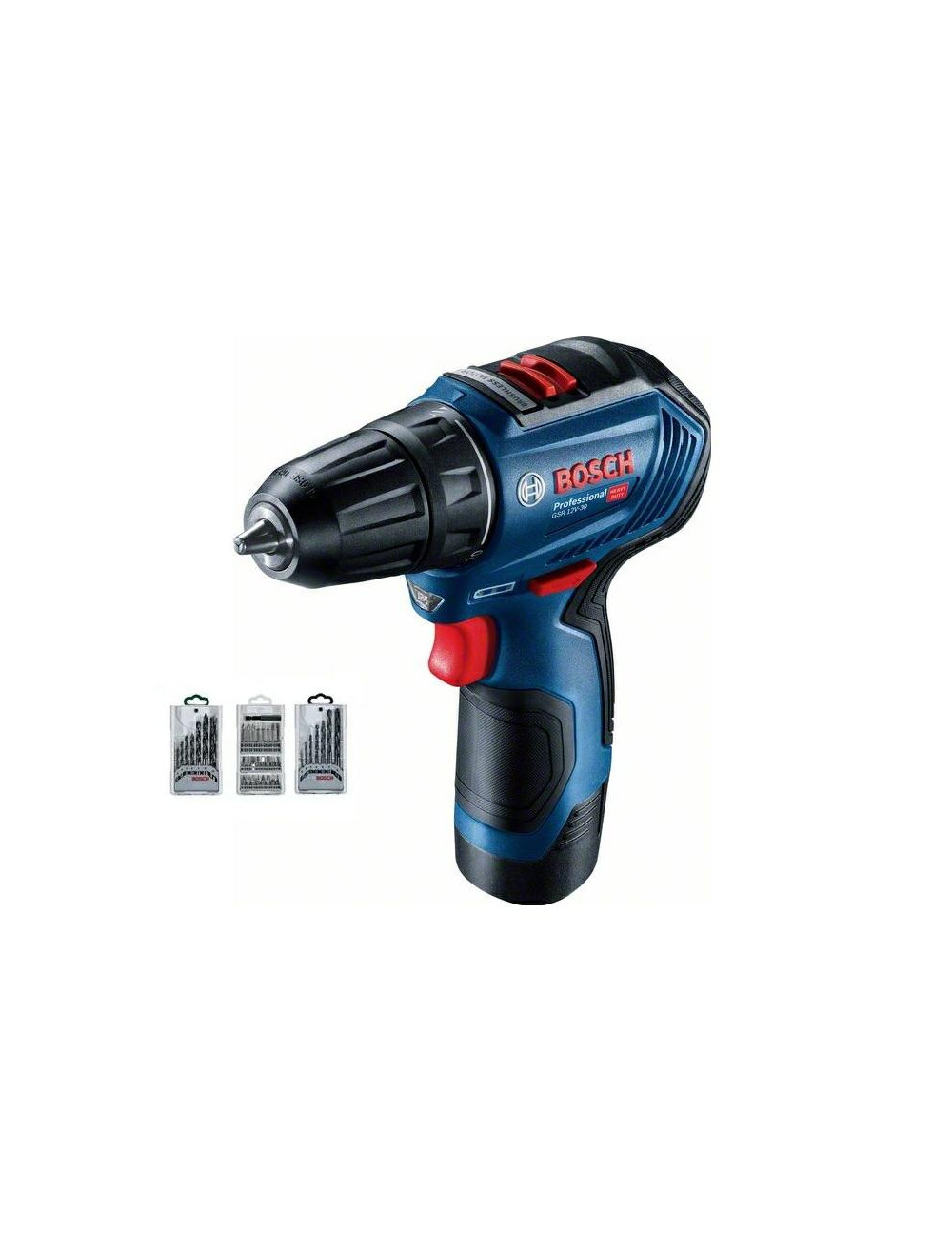 BOSCH WIERTARKO-WKRĘTARKA 12V 30 17Nm 2x2,0Ah BRUSHLESS + AKCESORIA 39 elem. GSR 12V-30