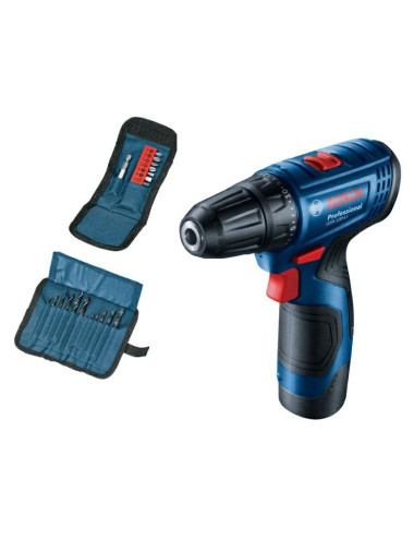BOSCH WIERTARKO WKRĘTARKA 12V 30 14Nm 2x2,0Ah LI-ION WALIZKA GSR 120-LI + AKCESORIA 23szt.