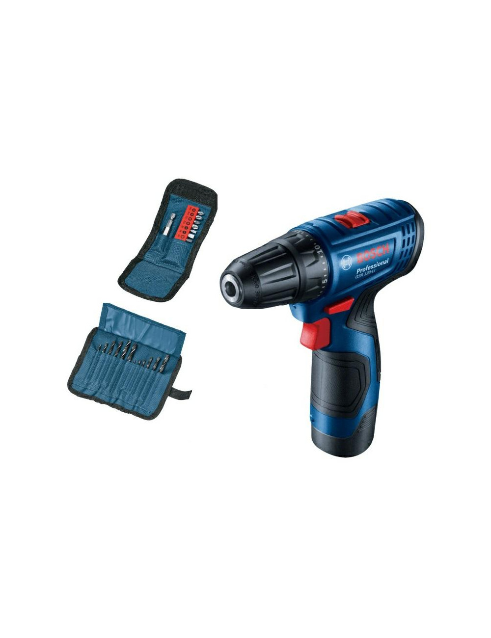 BOSCH WIERTARKO WKRĘTARKA 12V 30 14Nm 2x2,0Ah LI-ION WALIZKA GSR 120-LI + AKCESORIA 23szt.
