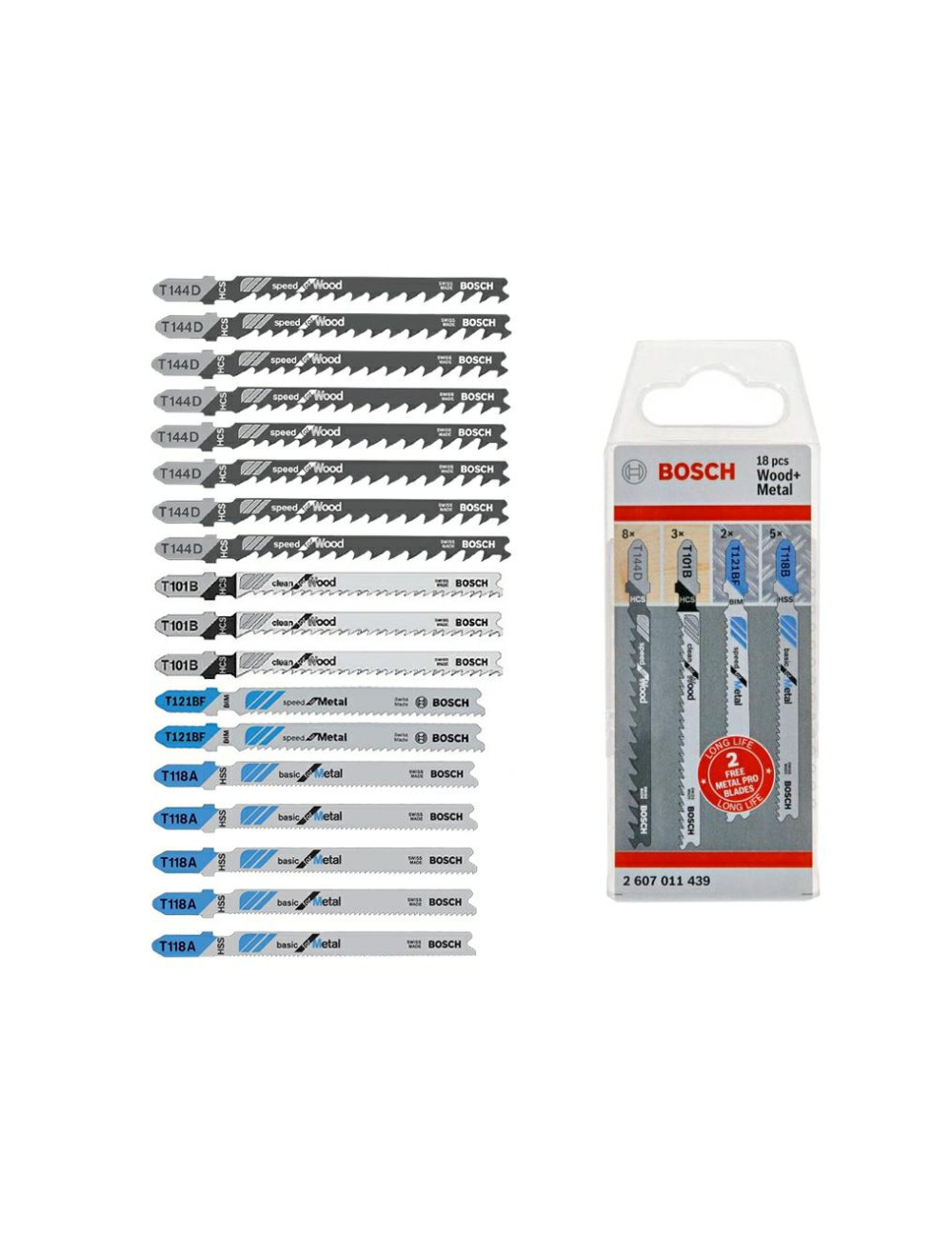 BOSCH BRZESZCZOT T ZESTAW EUU WOOD METAL 16+2szt